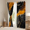 thumbnail image 3 of Homewish Chic Abstarct Ombre Black Out Curtains, Black Orange Fashion Marble Curtains Pack of 2 (42x63 Each), Teens Kids Adult Men Women Bedroom Curtains, Black Out Curtains Decor, 3 of 6