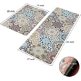 thumbnail image 2 of 2Pcs Kitchen Rugs, Cushioned Anti Fatigue Kitchen Mat PVC Non Slip Waterproof Runner Comfort Standing Floor Carpet Set for Sink, Laundry 17"x48"+17"x28", 2 of 6