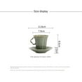 thumbnail image 2 of Coffee Cup With Coaster Set Office Tea Infuser Tea Bowl Yue Kiln Celadon Retro Handmade Tea Cup, 2 of 17