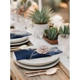 thumbnail image 6 of Cloth Napkins 1 Piece - 20x20 Inches, Marble Navy Blue Washable Reusable Table Napkins, Abstract Gold White Brick Stone Motif Soft & Absortbent Dining Napkin for Party Wedding Hotel Restaurant, 6 of 8