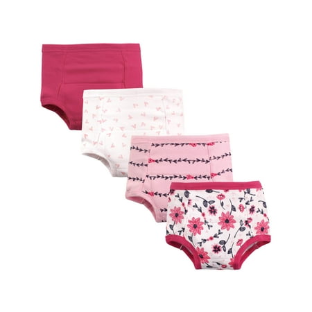 Hudson Baby Girl Training Pants, 4-pack