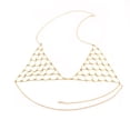 thumbnail image 2 of Cadena de cristal de cristal del pecho de la joyería del cuerpo de la parte del bikini de las mujeres ajustables, oro Zulema cadena sujetador cuerpo, 2 of 6