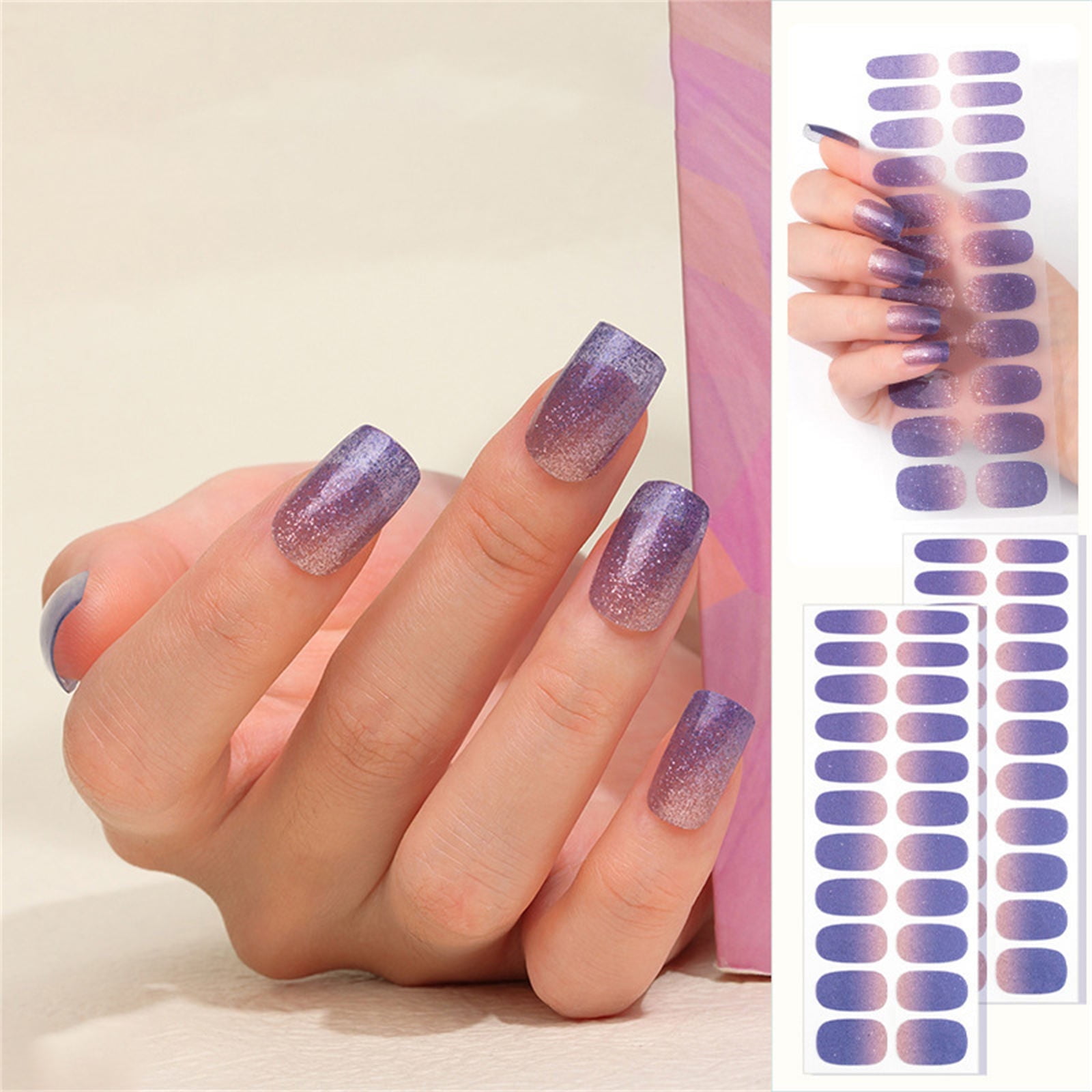 Rainbow Nail Stickers Gel Nail Forms Stickers Nail Stamper for Girls Ages 7-12 Nail Sticker Born Beauty Nail Wraps Nail Puncher Design for Polish Strips Fall Nails Design Rhinestone Stickers