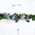 thumbnail image 3 of Artificial Flower Garlands Fake Rose Vines Silk Flowers Hanging Rose Ivy for Wedding Arch Party Home Garden Wall Decor (Purple), 3 of 4