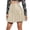 Beige, variant on Riforla Leather Mini Skirt Women Fashion Pleated High Waist Short Solid Pu Skirt Women's Skirts Navy XL