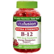 Vitafusion Extra Strength B-12 Gummies, Natural Cherry 90 ea (Pack of 4)