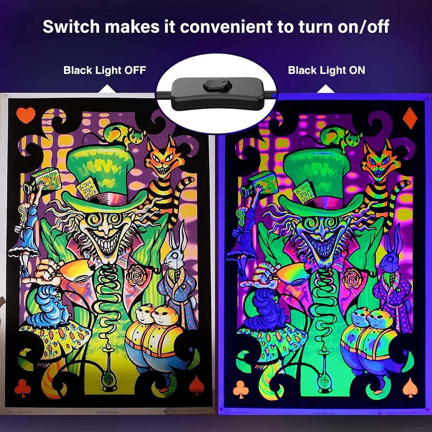 100W Black Light, Upgraded 2 Pack LED Black Lights for Glow Party, IP66 Waterproof Black Light, UV Flood Light for Halloween, Christmas, Neon Glow, Fluorescent Poster, Glow in The Dark