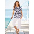 thumbnail image 2 of Woman Within Plus Size Short Sleeve Watercolor Tunic, 2 of 3