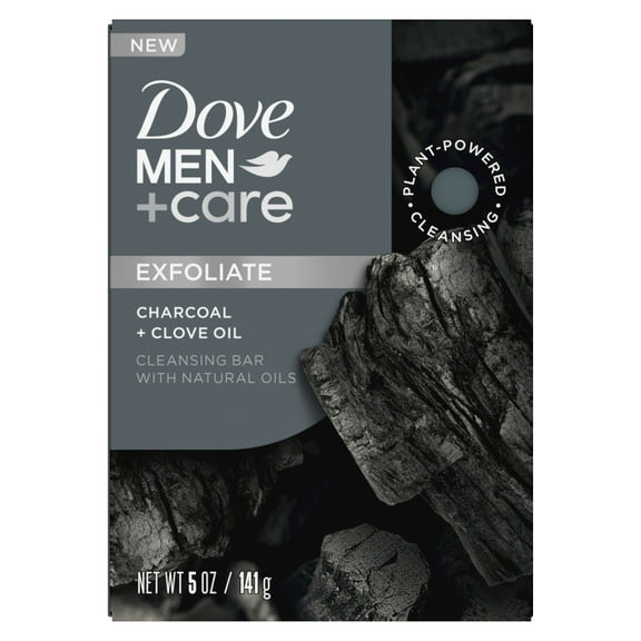 Dove Men Care Care Exfoliate Cleansing Bar - Charcoal   Clove Oil - 5 oz Packaging may vary