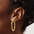 thumbnail image 3 of Stainless Steel Polished Yellow Ip-Plated 3mm Hinged Hoop Earrings (35 X 35) Made In China sre1479, 3 of 5