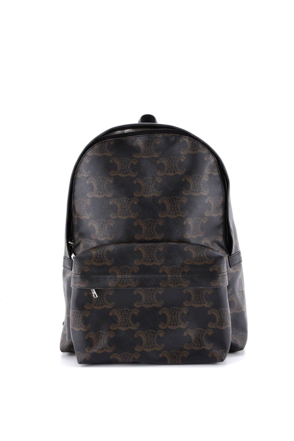 Pre-Owned Front Pocket Backpack Triomphe XL Coated Canvas Medium By Rebag