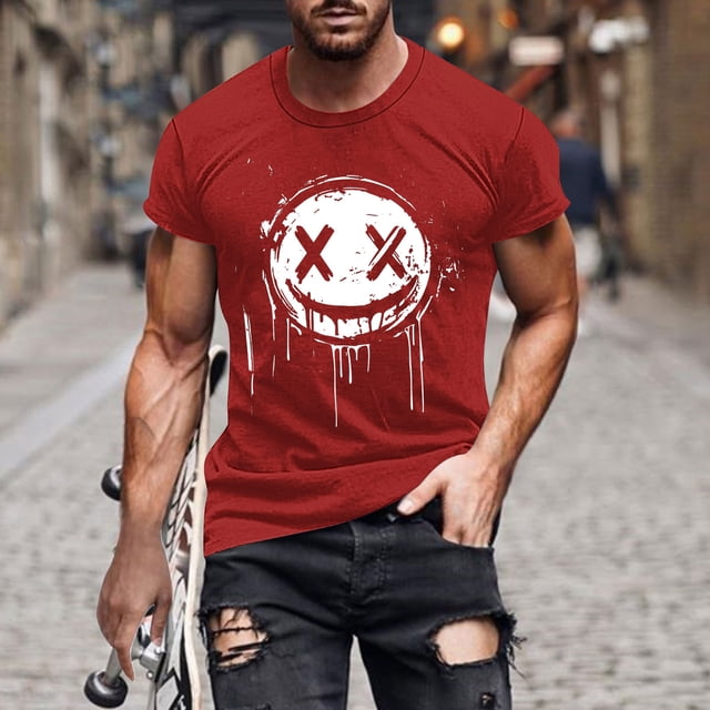Blusas y camisas de manga corta y cuello redondo para hombre. Blusas/camisetas de manga corta con cuello redondo y estampado de Halloween para hombre. Blusa para hombre.