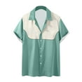 thumbnail image 3 of JURANMO Hawaiian Shirt for Men Short Sleeve Button Down Vintage Bowling Shirts Summer Regular Fit Casual Holiday Tops Light Blue XXL Sales for Today on Walmart, 3 of 6