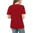 thumbnail image 4 of T Shirts for Women 2026 Summer Short Sleeve Crewneck Hollow out Breathable Dressy Casual Office Work Tshirt Blouse, 4 of 8