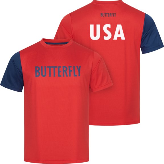 Butterfly USA Team 23-24 Practice Shirt Red 2XL