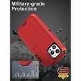 thumbnail image 3 of Entronix Heavy Duty Case Compatible with iPhone 11 Pro, Shockproof Hard Cover, Red, 3 of 7