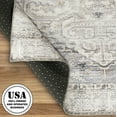thumbnail image 2 of ReaLife Machine Washable Rug - Stain Resistant, Non-Shed - Eco-Friendly, Padded, Family & Pet Friendly - Made from Premium Recycled Fibers - Lia Medallion Distressed Vintage Beige - 2'6" x 6', 2 of 5
