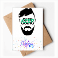 thumbnail image 1 of Men Keep Face Move Forward Welcome Back Greeting Cards Envelopes Blank, 1 of 3