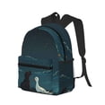thumbnail image 2 of Haiem Farm Dog Duck Moonlight Lightweight Backpack for School, Classic Basic Water Resistant Casual Daypack for Travel with Bottle Side Pockets, 2 of 8