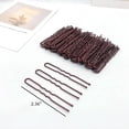 thumbnail image 2 of Épingles à Cheveux en Forme de U Épingles à Cheveux, Épingles à Cheveux Mariée Marron (Brun-60pcs), 2 of 5