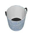 thumbnail image 3 of Kll White Bule Glitter Waterproof Foldable Laundry Hamper Bucket With Handles For Storage Bin,Kids Room,Home Organizer (Small), 3 of 8