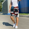 thumbnail image 4 of Salouo American Flag Skull Pattern Men's Sleep Pajama Shorts,Pajama Bottoms Elastic Waistband Sleep Pajama Short PJ Shorts for Men -Large, 4 of 6