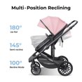 thumbnail image 5 of newyoo Baby Stroller, Infant Bassinet Strollers w Convertible/Reversible Seat & Cup Holder, Coches para Bebes, 2 in 1 Rear-Facing Pram from Newborn to Toddler, One-Hand Easy Fold, 516M, Pink, 5 of 5