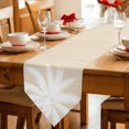 thumbnail image 2 of Tropical Plants Table Runner Linen Burlap Table Runner 120 Inches Long Summer Coastal Palm Tree Leaves Retro Beige Dresser Scarves for Kitchen Island Coffee Dining Room Party Holiday Decor 13"x120", 2 of 8