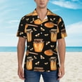 thumbnail image 2 of Xecao Bee and Honey print Hawaiian shirt - a stylish short-sleeve button-down for men, perfect for casual beach and tropical outings., 2 of 9