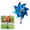 Blue, variant on Flower Wind Spinner Sparkly Lawn Pinwheels, Plastic Reflective Pinwheels for Party Decorations/Yard/Garden, Colorful Rainbow Garden Windmill
