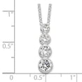 thumbnail image 3 of 925 Sterling Silver Necklace with Pendants Chain CZ Journey 18 inch, 3 of 4