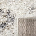 thumbnail image 6 of SAFAVIEH Fontana Shag Damri Classic Plush Area Rug, Ivory/Grey, 5'3" x 7'6", 6 of 8