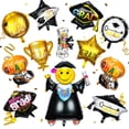 thumbnail image 1 of Globos de aluminio para graduación, 2025 x 12 pulgadas, con forma de sombrero doctoral, 1 of 4