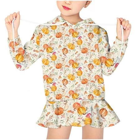 

Dezsed Costume Kids Girls Dress Halloween Girl S Fall Clothes Oversized Sweatshirt Child Pullover Hoodie Long Sleeve Cute Cartoon Print Dress Party Dresses