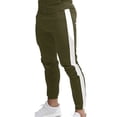 thumbnail image 3 of MAWCLOS Mens Tracksuit Long Sleeve Sweatsuits Zip Up 2 Piece Jogging Set Active Running Stand Collar Sweatshirt And Sweatpants Army Green White M, 3 of 4