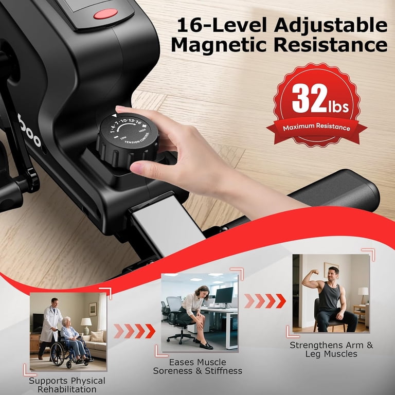 LNOW Magnetic Mini Exercise Bike, Portable Desk Pedal Exerciser photo 5