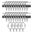 thumbnail image 2 of Paquete de 24 Anillos de Cortina de Metal, Ojales de 30 Mm de DiáMetro Interno para Barras de Cortina, Barras y Cortinas, Plateado, 2 of 8