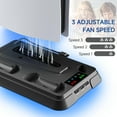 thumbnail image 3 of PS5 Cooling Station and PS5 Stand with RGB Controller Charging Station for PlayStation 5 Console, Controller Charger, Cooling Stand, PS5/Slim/Pro Accessories Kit with 3 Level Cooler Fan, 3 of 6
