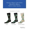 thumbnail image 2 of MeMoi Money Bags Cash Print Bamboo Blend Men's Crew Socks - Mens - Male, 10-13, Navy Blazer, 2 of 12
