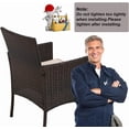 thumbnail image 4 of Patio Furniture Set 4 Piece Outdoor Wicker Sofas Rattan Chair Wicker Conversation Set Coffee Table Bistro Sets for Pool Backyard Lawn (Brown), 4 of 14