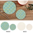 thumbnail image 4 of Coolnut Daisy Flower Placemats Set of 2, Woven Washers, Cotton, Round Large Pot Holder, Heat Resistant, for Pot Countertops Home Decor, 4 of 7