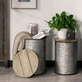 Rustic Bins Farmhouse End Table Farmhouse Galvanized Metal Stool