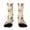 415#Brown, variant on Unisex Graffiti Halloween Print Mid Calf Socks Elastic Ribbed Cuff Socks Comfort Fit 1 Pair