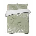 thumbnail image 2 of Quilts Full Size, Sage Green Botanical Soft Comforter Bedding Set for Bed, Farmhouse Laugh Love Leaves Lightweight Quilted Bedspread with Pillow Cover(2 Pieces) for All Season, 78x90 Inch, 2 of 9