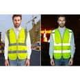 thumbnail image 4 of GOGO 10 Packs 9 Pockets High Visibility Zipper Front Safety Vest With Reflective Strips-Yellow/Blue-XL, 4 of 7