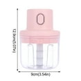 thumbnail image 3 of Snmubt Mini Garlic Chopper Garlic Press Mincer Pepper Chili Vegetable Meat Grinde (Pink), 3 of 9
