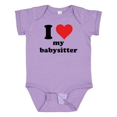 

Inktastic I Heart My Babysitter Gift Baby Boy or Baby Girl Bodysuit