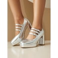 thumbnail image 5 of YOWMNS Women's Platform Mary Jane Pumps - Stylish and Comfortable High Heel Shoes, 5 of 5