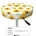 thumbnail image 4 of Disketp Sunflowers Funda Redonda para Taburete, Funda de Cojín para Silla de Bar Suave y Elástica-14 inch, 4 of 7