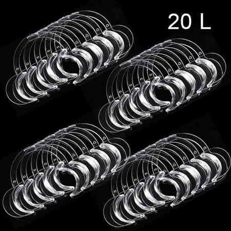 EZGO 20 Pcs Dental Cheek Retractor, Large Size, C-shape Mouth Opener Transparent Mouth Lip Opener